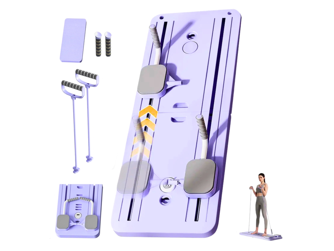 Equipo de Pilates Reformer con base deslizante, bandas de resistencia y temporizador Magic Select