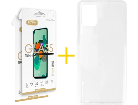 Kit Funda + 2 Protectores de Pantalla Samsung Galaxy A71 5G ACCETEL Liso (Transparente)