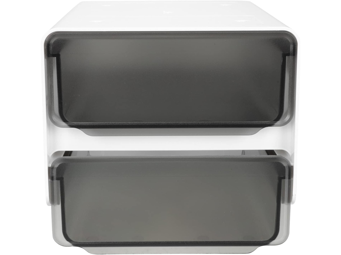 Caja De Almacenamiento Pequeña Multifuncional, Doble Capa, Negra Transparente, Sin Embalaje.