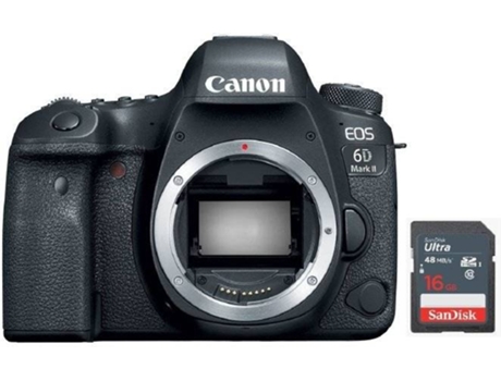 Cámara Reflex CANON EOS 6D II + Tarjeta SD 16GB (Full Frame)