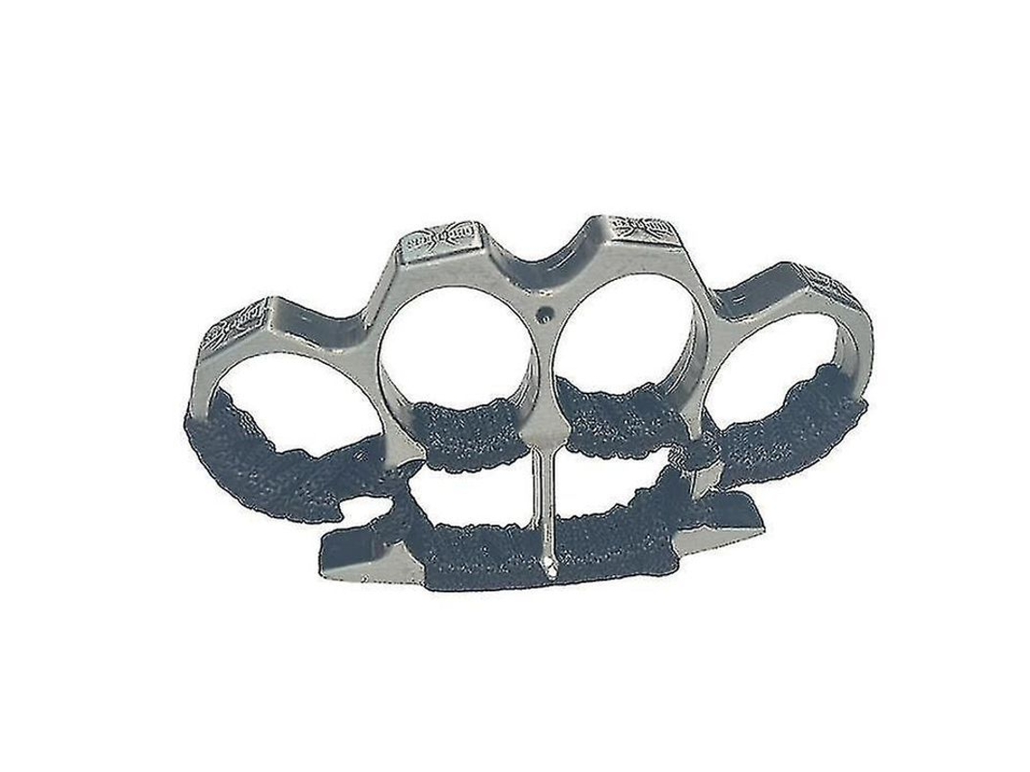 Herramienta De Autodefensa De Cuatro Dedos Con Práctico Estuche De Aleación De Zinc.