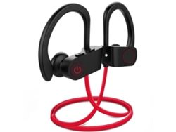 Fones de Ouvido Sem Fio Bluetooth 5.0 À Prova D'água com Faixa Magnética para o Pescoço e Controle de Volume MDUG (vermelho)