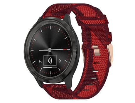 Correa Para Garmin Vivomove 3 Correa De Reloj De Nylon Roja De 20 Mm VENISYMLIS