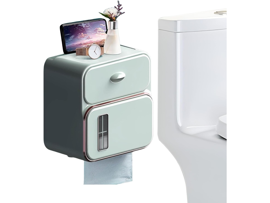 Portarrollos de papel higiénico de pared | Portarrollos de papel higiénico para baño | Dispensador de papel higiénico adhesivo Gokoco