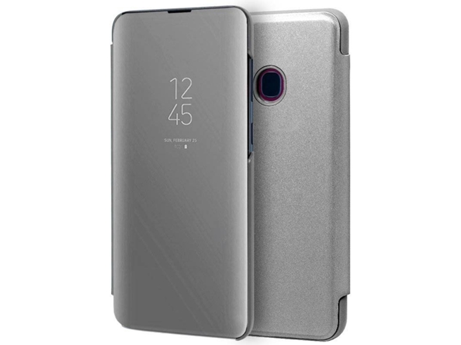 Funda Samsung Galaxy A40 COOL Clear View Plateado