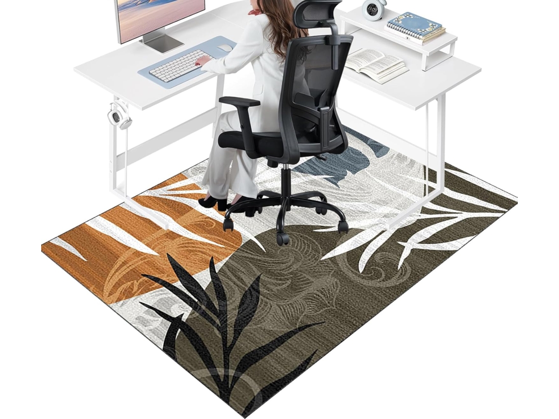 Tapete Cadeira Protetor Piso Escritório 90 X 120 Cm Madeira Carpete Parquet Jogos Pisos Madeira,