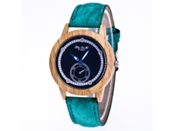 Reloj De Pulsera De Cuarzo Zhoulianfa Con Correa De Lona Verde, Estilo Sencillo Unisex.