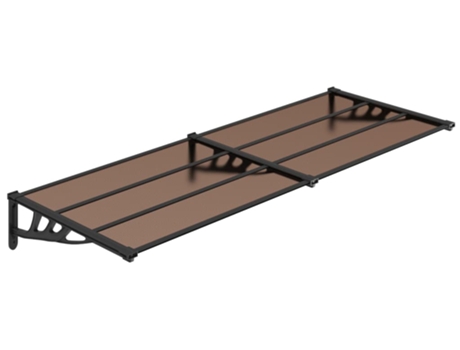 Marquesina de puerta policarbonato negro 239x90 cm VIDAXL