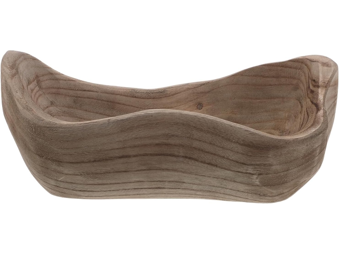 Bandeja, Bandeja Para Aperitivos, Bandeja Decorativa De Madera Acabado Natural Bordes Redondeados Diseño Rústico Para F