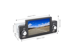 Radio Estéreo Para Coche De 5 Pulgadas Con Reproductor Mp5, Mirror Link, Bluetooth 5.1, Controles En El Volante, Pantalla Táctil Y Android Auto.