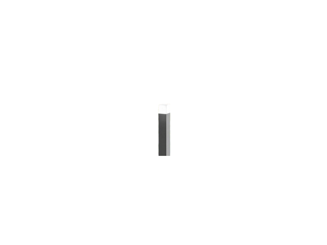 Torre - Poste de jardín con 1 bombilla E27, potencia máxima 20 W, IP54, aluminio pintado, poste para exterior, gris claro, altura 60 cm - Perenz
