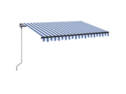 Maison Exclusive - Toldo Manual Retráctil Con Led Azul Y Blanco 350x250 Cm