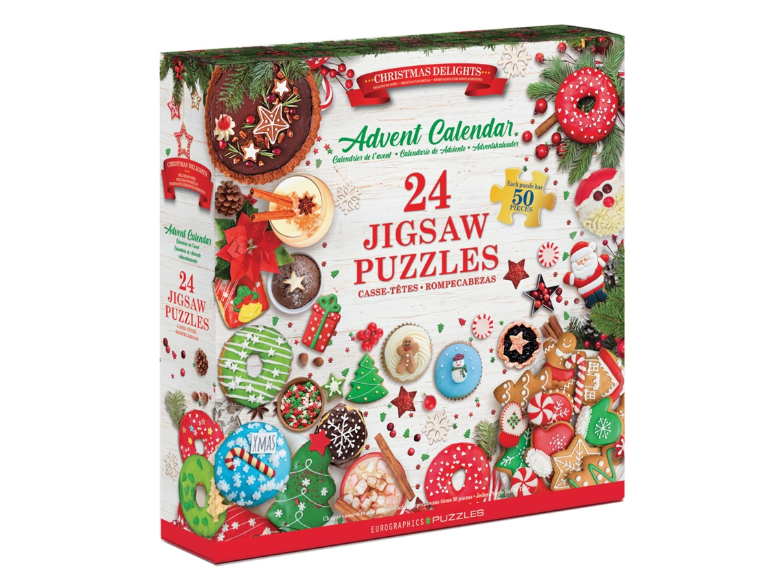 Calendario de Adviento navideño Eurographics con 24 piezas 50 piezas