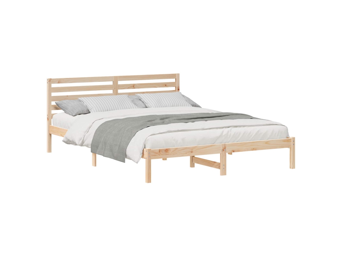Maison Exclusive - Estructura De Cama Marrón 160 X 210 Cm Madera De Pino Macizo
