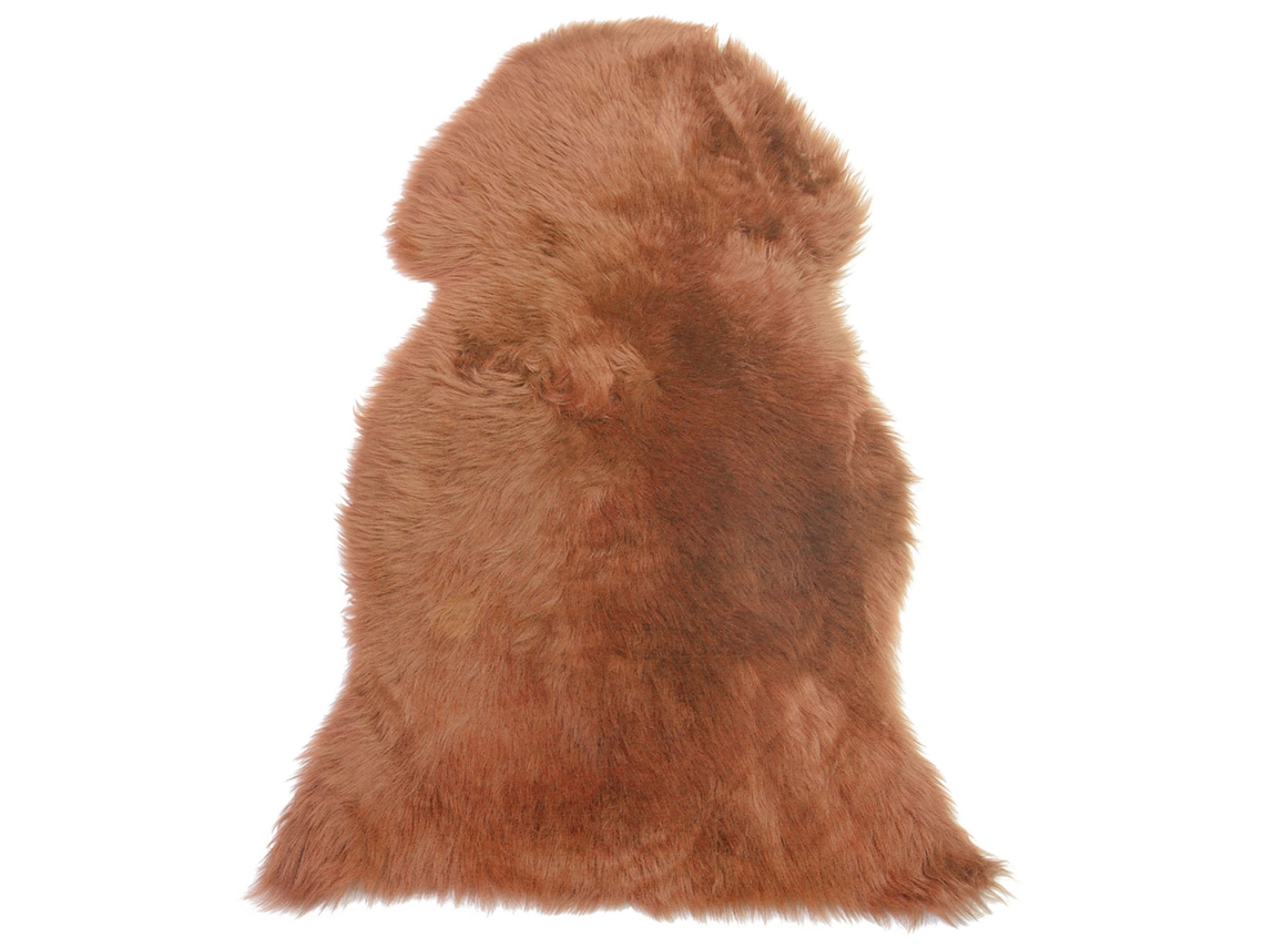 Alfombra de pelo largo BELIANI Uluru de Piel de oveja Marrón 65x110