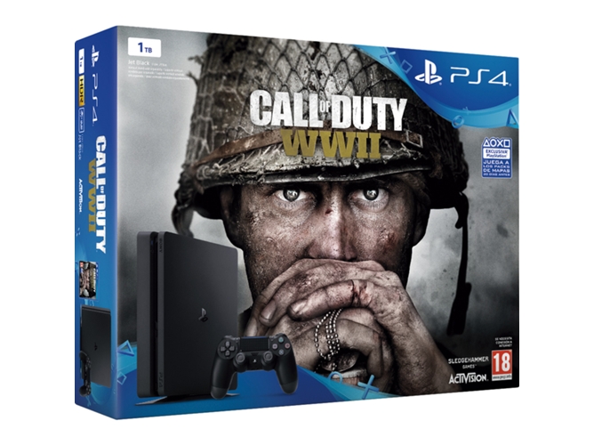 Consola PS4 Slim + COD WWII (1 TB)