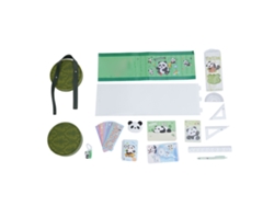 Set de papelería Baok con temática de pandas para estudiantes, incluye lápices, cuadernos y pegatinas muy bonitos.