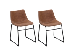 Cadeira Estilo ʺretroʺ BELIANI Batavia de Poliéster Castanho 45x44x74