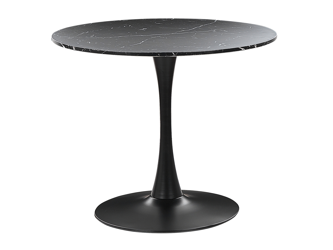 Mesa de comedor BELIANI Boca de MDF Negro 90x90x74