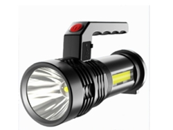 Linterna portátil linterna USB recargable reflector reflector luz de pesca (negro) YIZHOOD