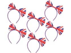 De 6 Faixas De Cabelo Com Nó E A Bandeira Britânica, Acessórios Para Cabelo Para Esportes E