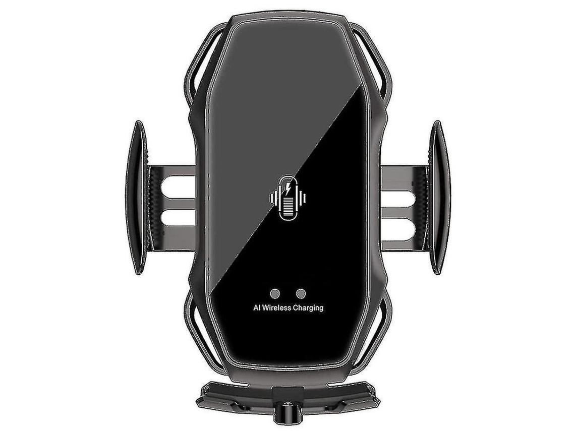 Cargador Carro Qi Fast Sensor Infravermelho Inteligente Auto Para Apple, Samsung Yizhood Negro