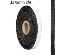 Cordón De Sellado De Fibra De Vidrio Autoadhesivo Para Estufas Hornillas Chimeneas Horno Negro 2m 15mm 3mm