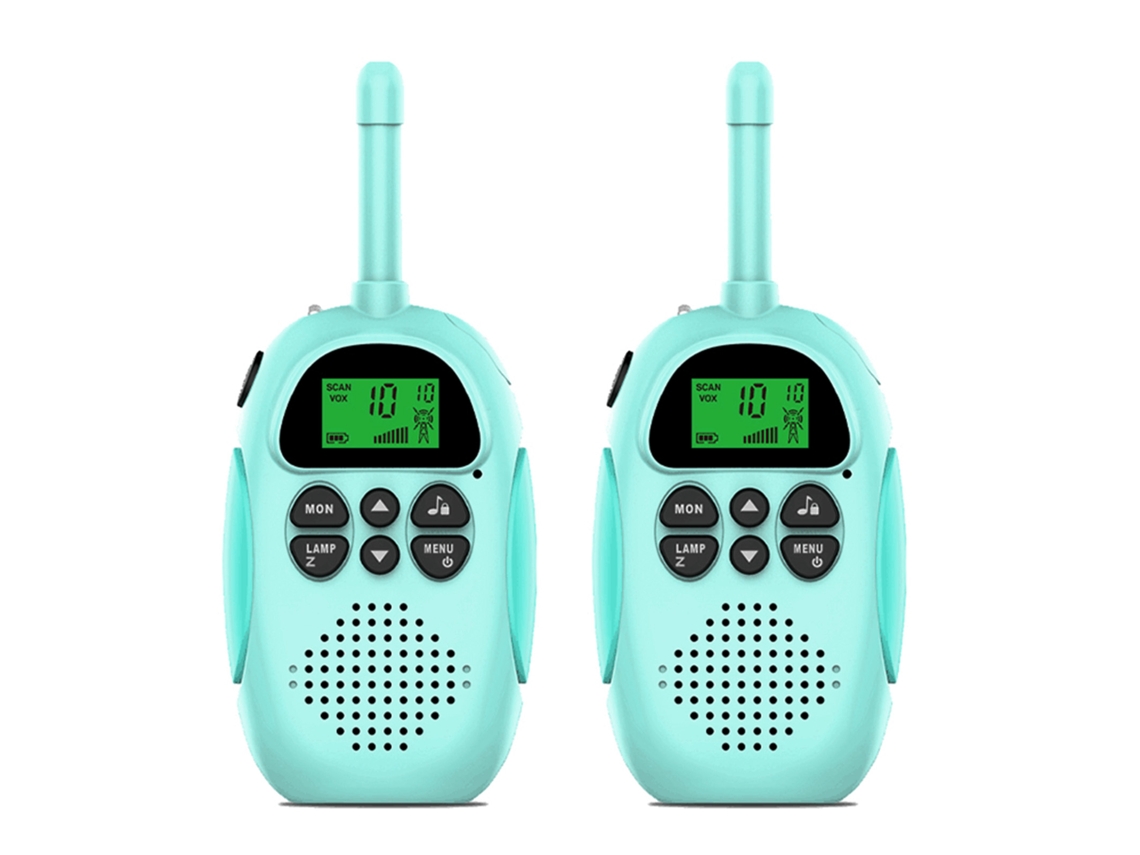Radio Portátil Inalámbrica Para Niños Con Alcance De 3 Km, Interactiva Para Padres E Hijos, Ideal Como Regalo, Bluetooth, 2 Pares Azules.