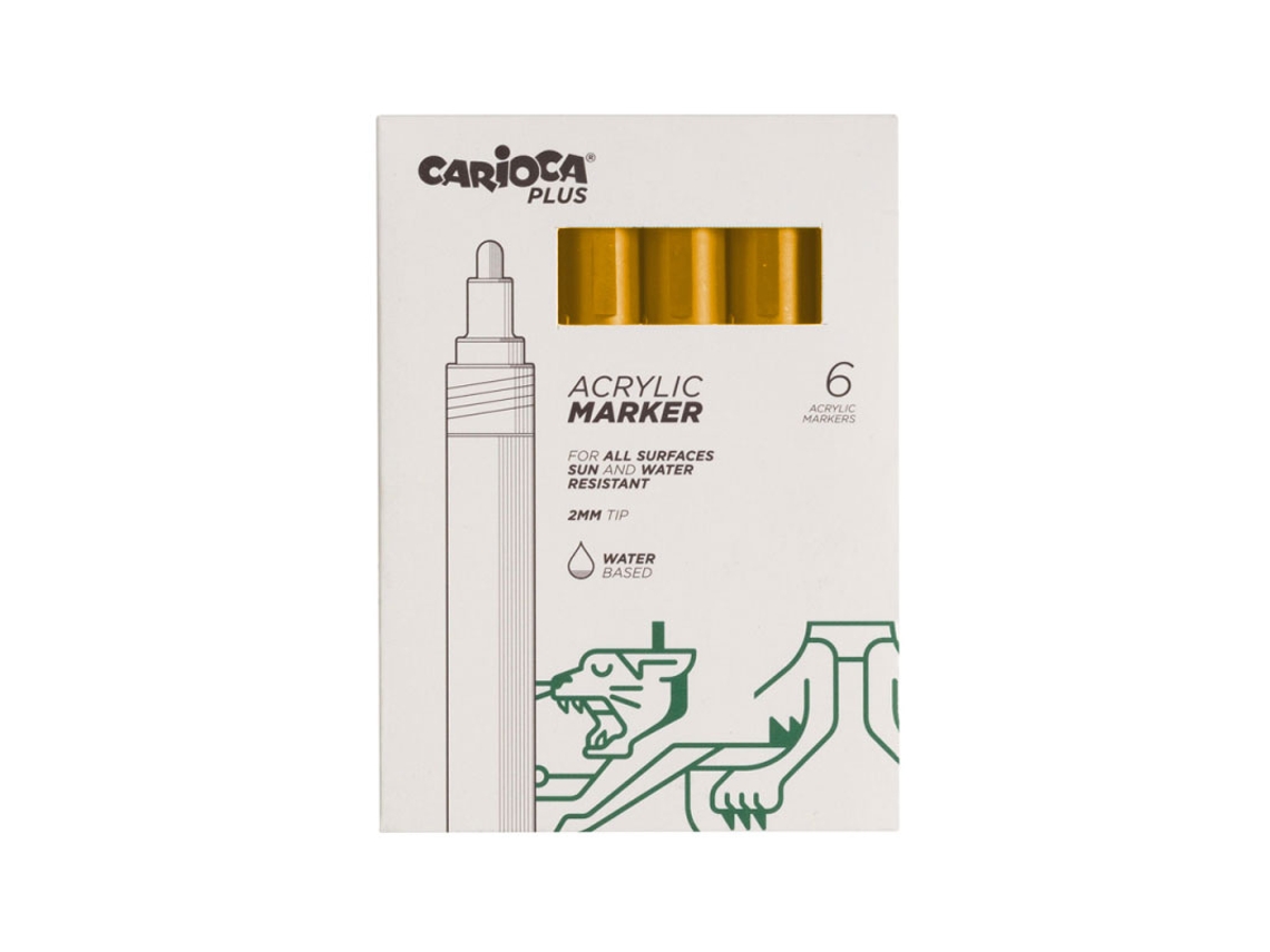 Marcador Acrílico CARIOCA Plus Dorado 45218/19