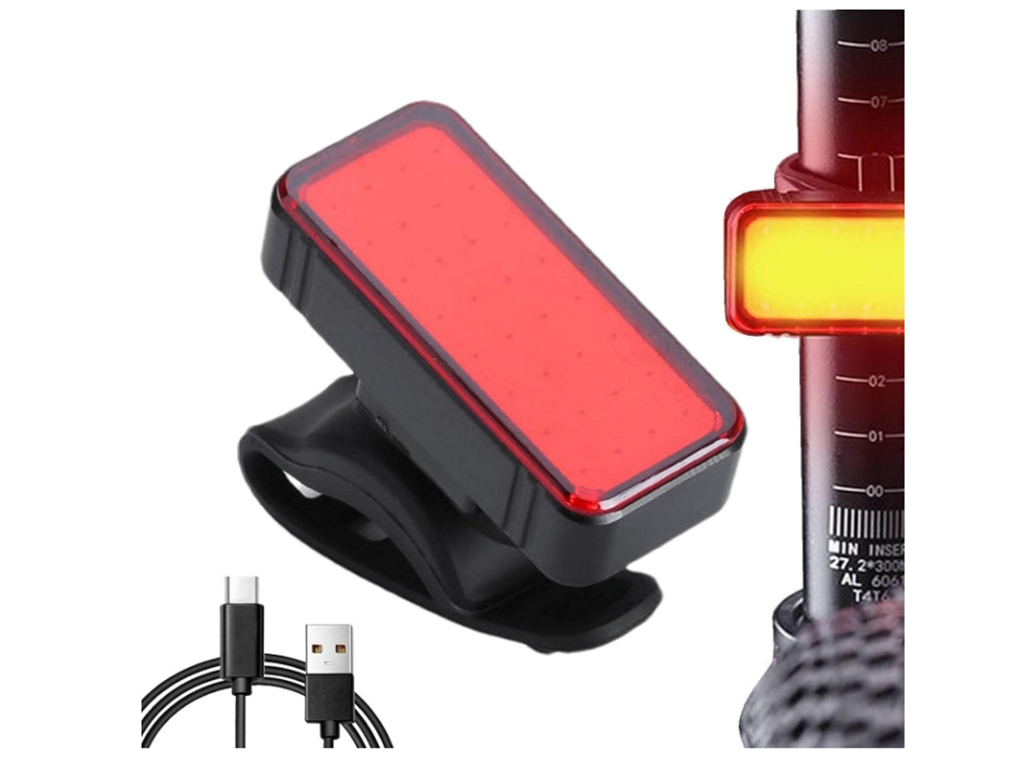 Luz Trasera Para Bicicleta - Luz Led Para Bicicleta A Prueba De Agua  Recargable Por Usb - Luces Traseras Para Bicicleta Para Advertencia Y  Conducción Nocturna (Negro) CHRONUS