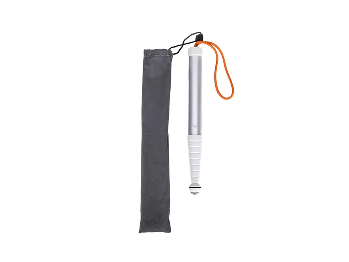 Bastón plegable para personas con discapacidad visual, 127 cm (50 pulgadas), con 9 nudos, mango antideslizante, bolsa de almacenamiento y correa para la muñeca.
