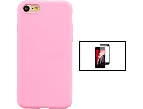 Kit Carcasa + Protector de Pantalla GorilaGlass iPhone SE 2022 G4M Rosa