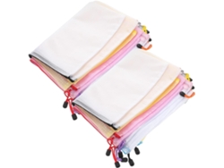 Bolsas Transparentes Con Cremallera De 16 Piezas, Malla De Pvc Gruesa, Impermeables, Gran Capacidad, Coloridas.