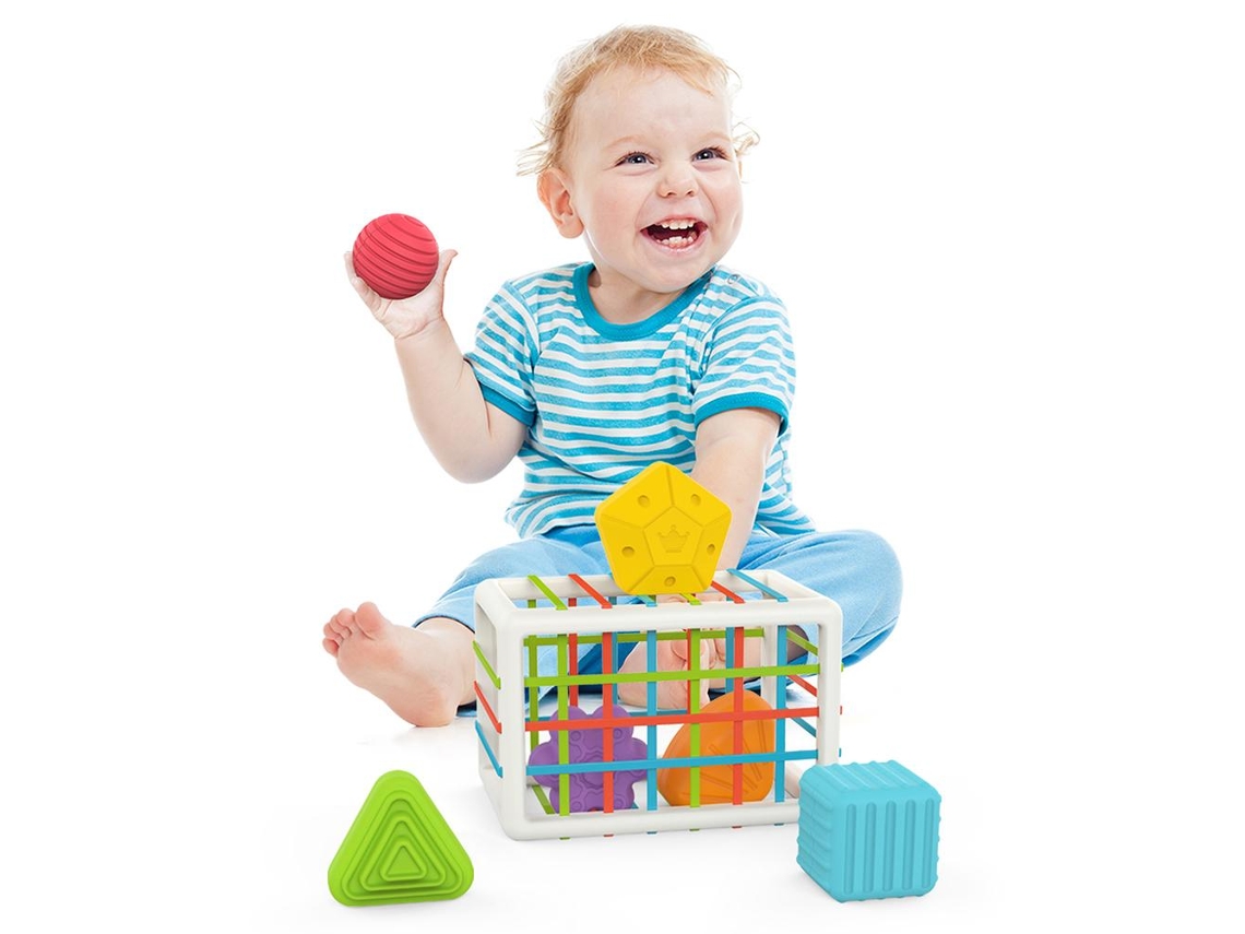 Walshlxq-juguete De Clasificación De Formas Para Bebés Con Bandas Elásticas Juguete Sensorial De Aprendizaje Temprano Regalo