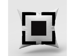 Serie Simple en Blanco y Negro Funda Decorativa de Almohada