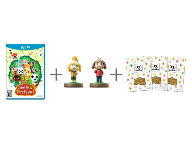 Juego WII U Animal Crossing + 2 Amiibo + 3 Tar