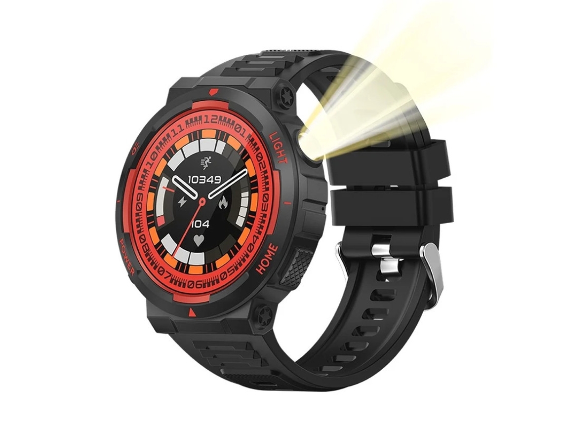 Reloj inteligente con un diseño robusto para deportes y fitness, ideal para el gimnasio, actividades al aire libre, ejercicios y deportes. Bestvite
