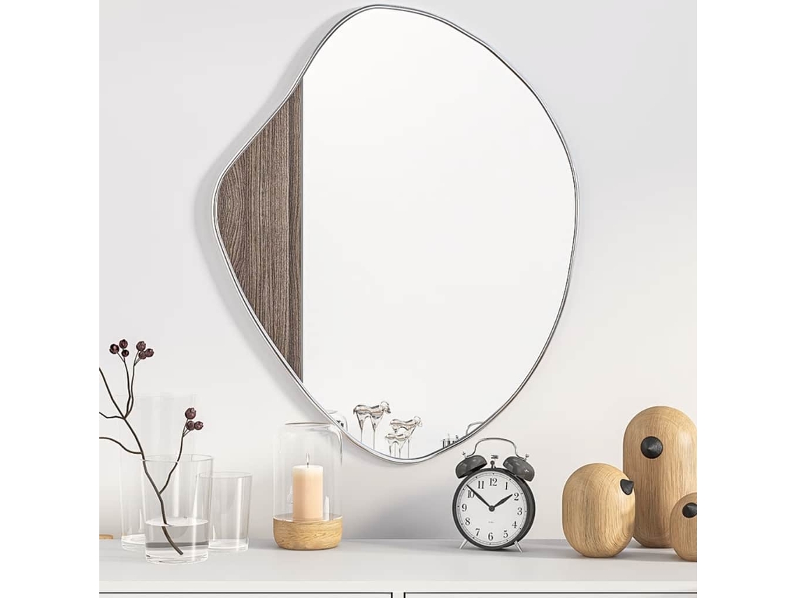 Espejo de pared 60x50 cm Plata HARLANV1