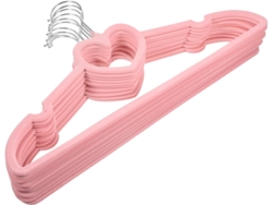 Perchas Plástico Antideslizantes Forma Corazón Juego 10 Unidades Faldas Chaquetas Ideales Organizar Secar