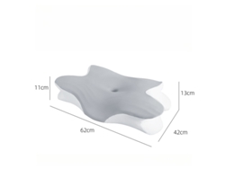 Almohada Para El Cuello Ergonómica De Seda Helada Transpirable Con Espuma Viscoelástica Para Dormir (gris) Cuich