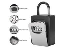 Caja De Almacenamiento De Llaves Con Tapa Protectora, Código De Combinación De 4 Dígitos, No Requiere Instalación.