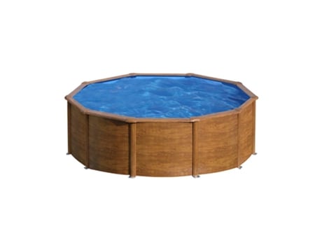 Piscina de Acero GRE Imitacion Madera (460x120 cm)
