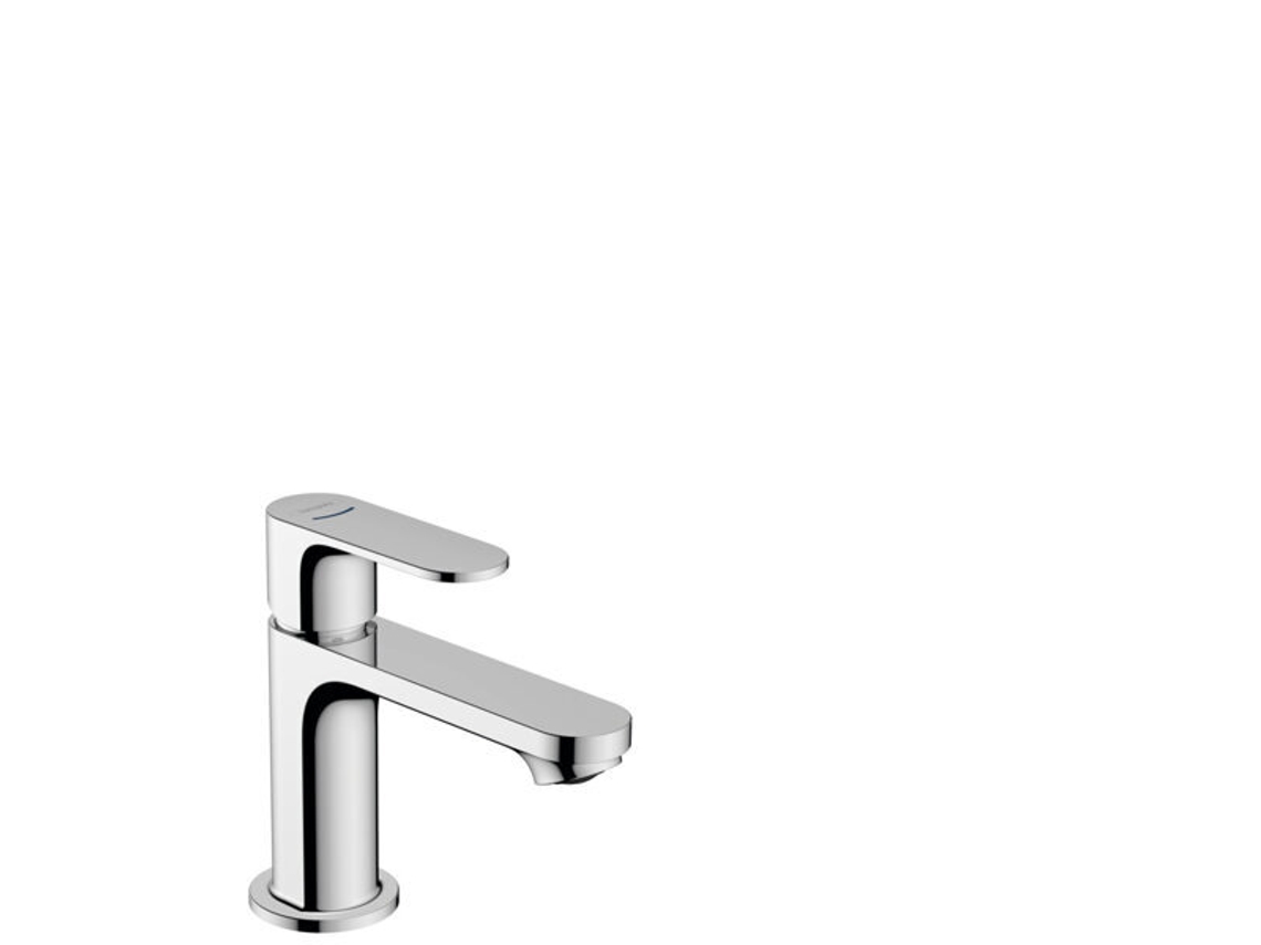 HANSGROHE Rebris S grifo de columna 80 con maneta, conexión de agua fría, sin desagüe automático, proyección 121 mm, 72503, Color: cromado