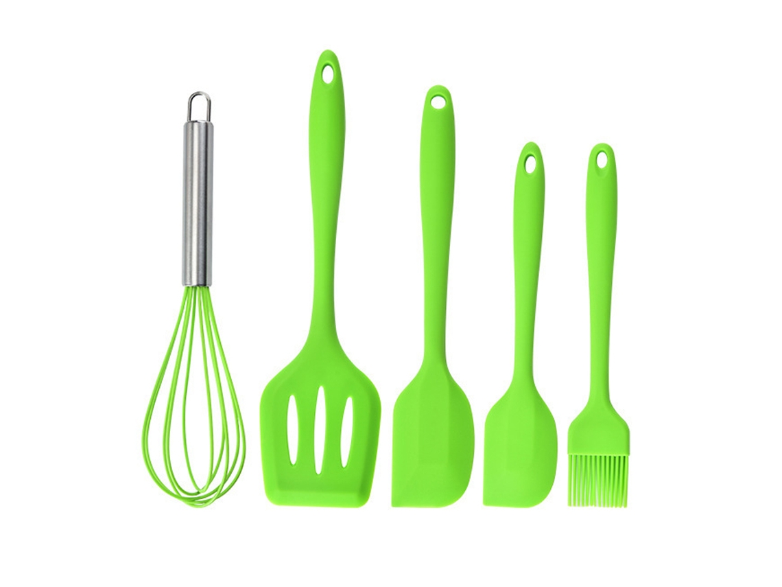 Utensilios De Cocina De Silicona Verde - Juego De Utensilios De Cocina Antiadherentes Duraderos JEIIBRZUI