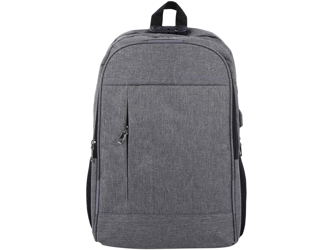 Bolso antirrobo para portátil con puerto USB, ideal para hombres, estudiantes y jóvenes. Color: Gris. SFUSHOS