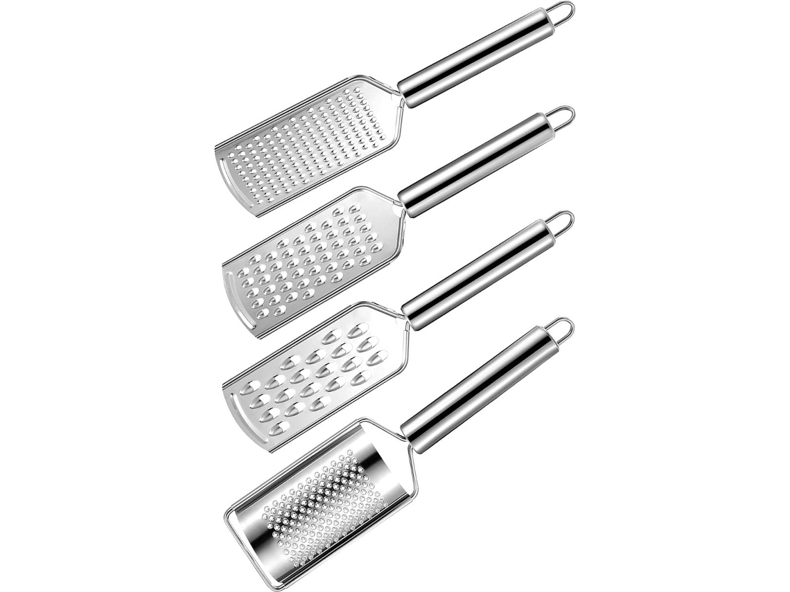 Rallador Portatil Acero Inox Para Queso Limon Jengibre Ajo Verduras