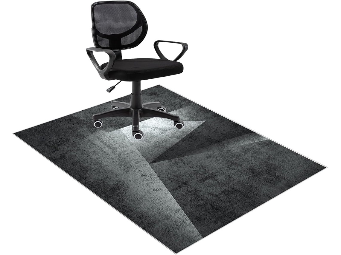 Alfombrilla protectora antideslizante para silla gaming, 80 x 100 cm, para suelos de parquet, oficina, gaming, suelos, colocación.