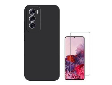 Funda Clearglass Compativel para Oppo Oppo Reno12 PHONECARE Negro