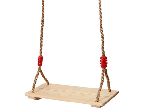 Tablero de madera para exteriores Columpio para niños ajustable en altura Columpio para niños cargable hasta aprox. Resistente a la lluvia, cuerdas...