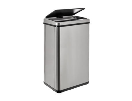 Cubo de Basura Inteligente WELLHOME de 50L con Apertura Automática, Gris, 35,5x26x67,5cm